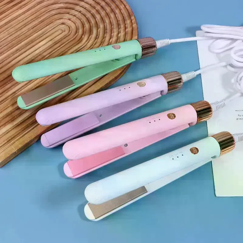 Mini Portable Hair Curling Iron Clamp Dual Use Straightening And Curling Student Dormitory Friendly Hair Salon Accessories