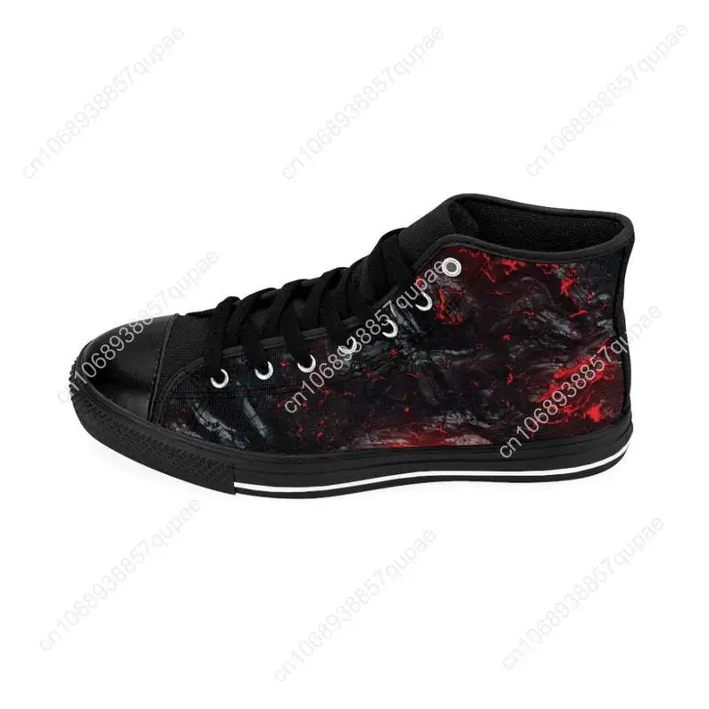 Vampire Lava Burning Embers Halloween High Top Sneakers Mens Womens Teenager Canvas Sneaker Casual Couple Shoes Custom Shoe