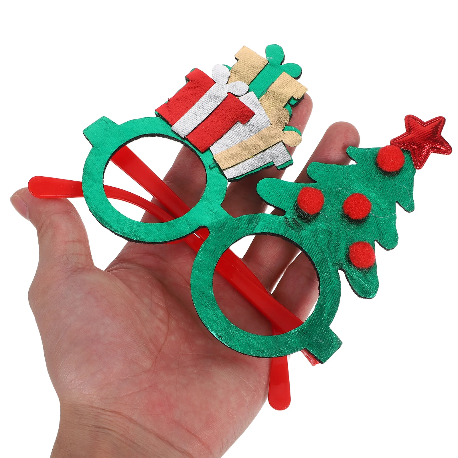 

5Pcs Christmas Eyewear Glitter Snowflake Xmas Photo Props Holiday Party Favors New Year Eve Celebration Supplies