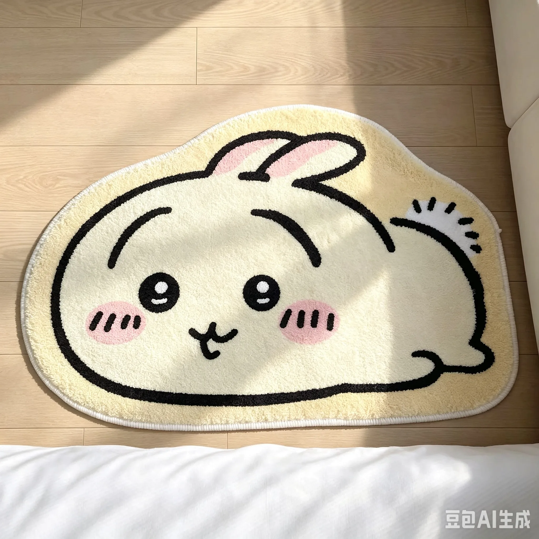 Chiikawa Cartoon Rug Anime Hachiware Usagi Plush Floor Mat Bathroom Non-Slip Carpet Car Cushion Soft Living Room Decor... view 5