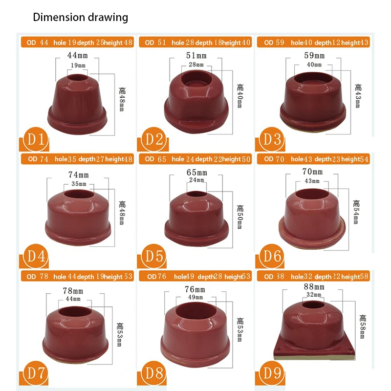 Rubber Pad Round with hole for Printing Machine Production Date Logo Printer Machinery Oil Stamping Printer Silicone pad
