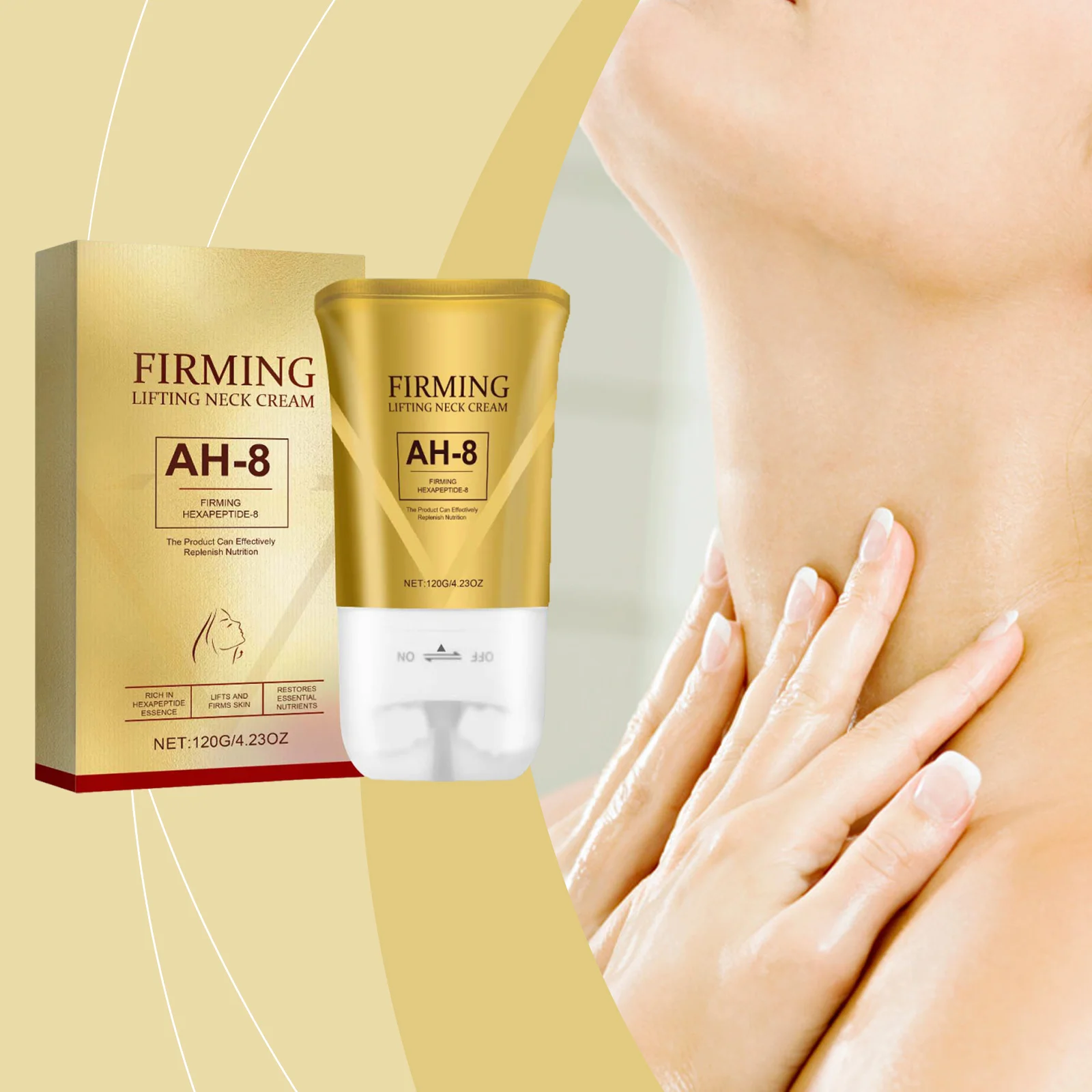 AH-8 Firming Lifting Neck Cream Eliminate Neck Wrinkle Double Chin Tighten Fine Lines Improve Loose Skin Neck Rejuvenation Cream