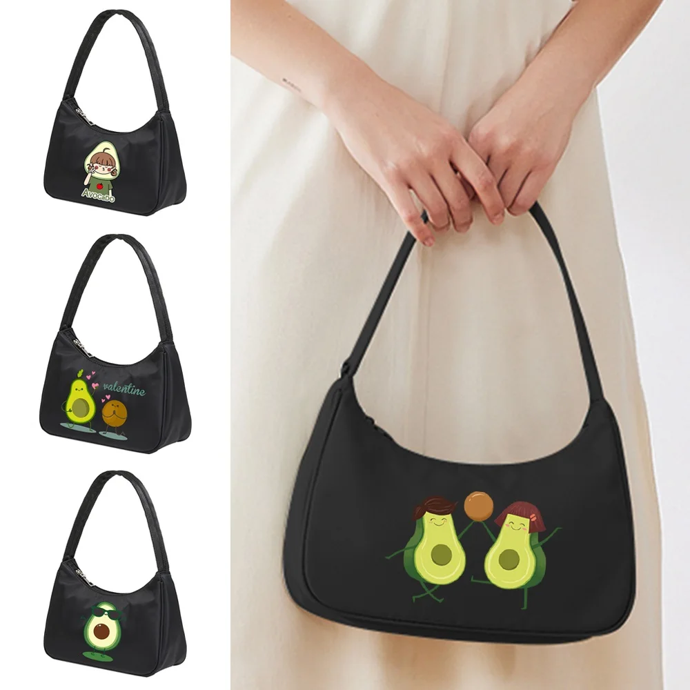 

Women Premium Underarm Bags Fashion Casual Clutches Shoulder Bag Handbag Retro Female Cosmetic Bag All-match Avocado Print