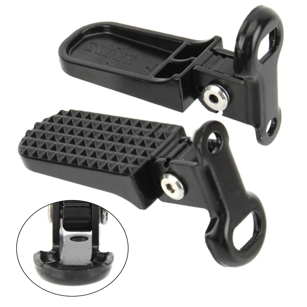 Bicycle Rear Pedal for Electric Bike Foldable Design Aluminum Alloy Material Anti Slip Pattern Wide Application