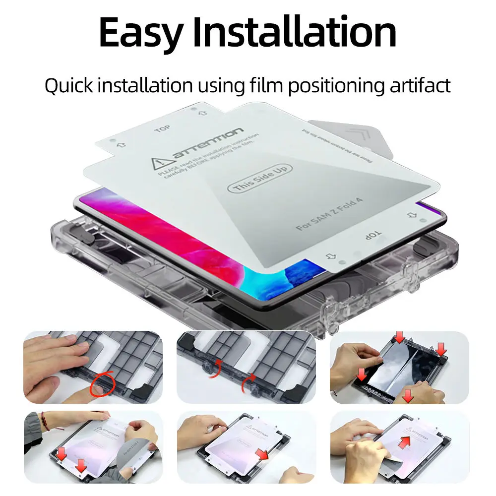 Fast Installation Dirt Resistant Self Repair Film For Samsung Galaxy Z Fold 4 Waterproof TPU Hydrogel Film Hd Screen Protector