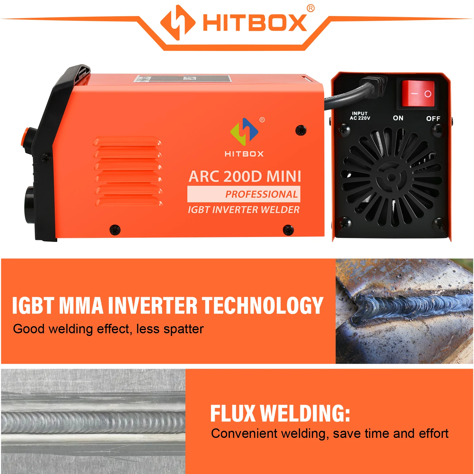 Imagem -06 - Hitbox-soldador Doméstico Portátil com Igbt Digital Inversor dc Máquina de Solda para Uso Doméstico Elevador Arc Mma 110v 220v