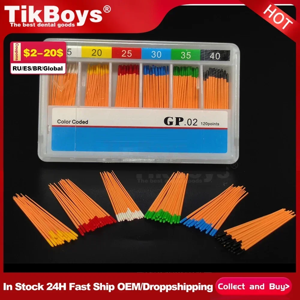 

1Box Absorbent Paper Point Tooth Root Cotton Fiber Tips Dentist Products Dental Materi #15-40 F1 F2 GP/PP Material Endodoncia