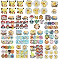 6/8/9/12pcs DIY Pokémon Diamond Painting Cousters Cute Cartoon Rhinestones Art Mosaic Cup Pad Table Placemat Home Decor Gift