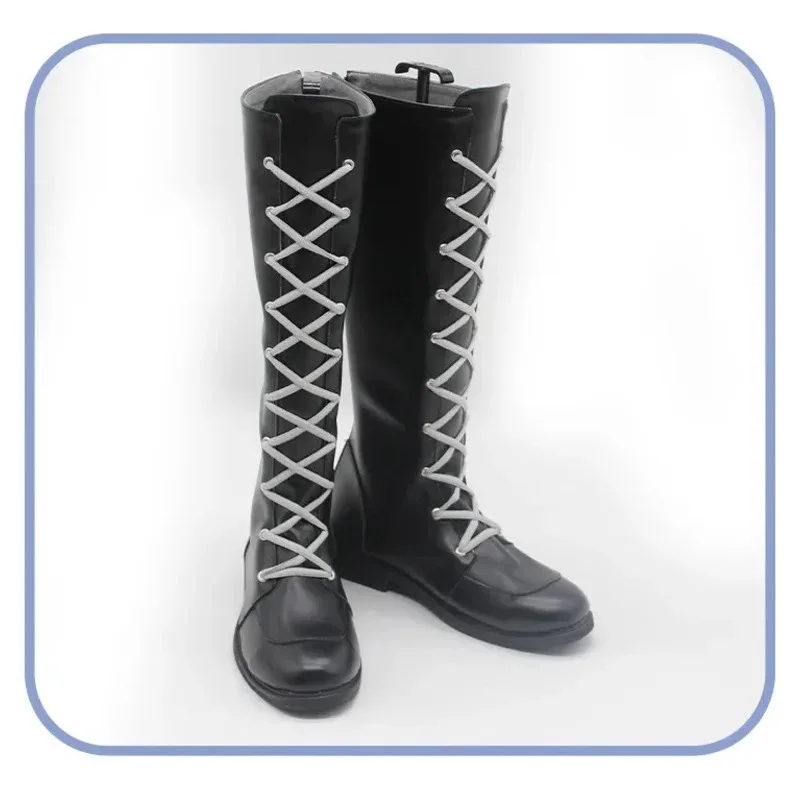 수신 마인 게임 블루 아카이브 코스프레 소품 PU 가죽 신발 할로윈 카니발 부츠 맞춤 제작,7;k'2.s;9,
