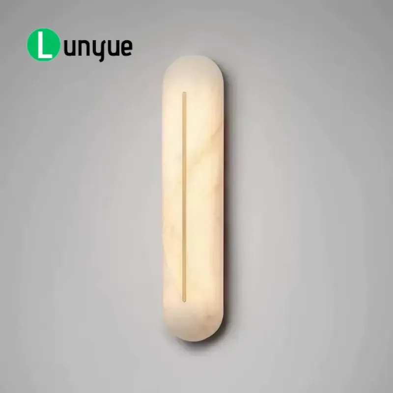 Spanish Marble Oval Wall Lamp French Simple Modern Light Luxury Living Room Background Staircase Aisle Decorative Lighting