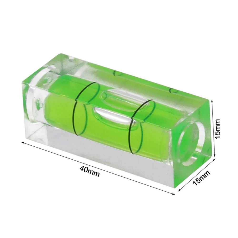 5Pcs/10Pcs Spirit Level Spirit Level 40*15*15mm ABS Plastic Acrylic For Green Mini Small Square Tubular Bubble