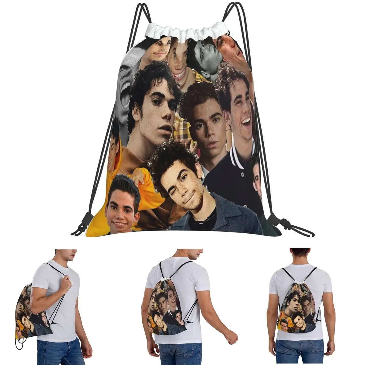 Cameron Boyce Collage Design 2019 Backpacks Fashion Drawstring Bags Storage Bag Book Bags for Man Woman Students
