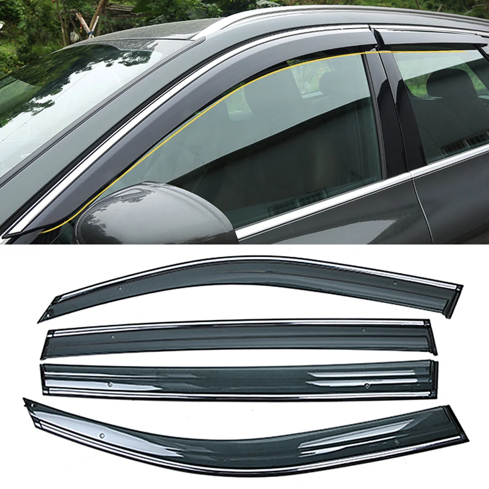 

For VOLVO XC60 2017 2018 2019 Car Window Sun Rain Shade Visors Shield Awnings Shelter Protector Cover Trim Frame Sticker