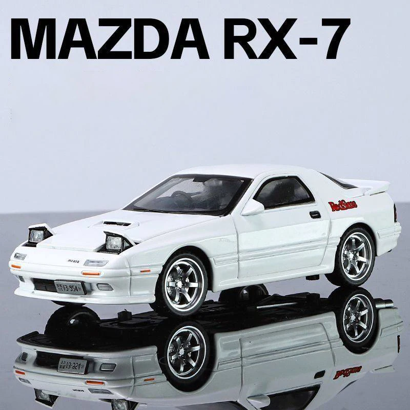 1:32 Mazda RX7 AE86 Mazda MX5 Alloy Metal Diecast Cars Model Toy Car Vehicles Sound and light For Children Boy Toys gift