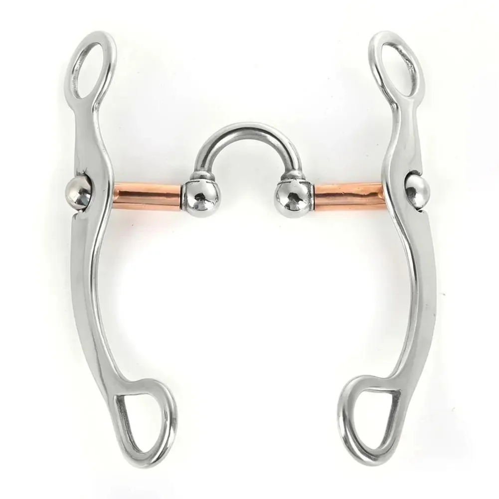 Horse Bit Stainless Steel Copper Snaffle Bit Gentle And Rust Free Ideal Stainless Steel Correction Mouthpiece BT1131