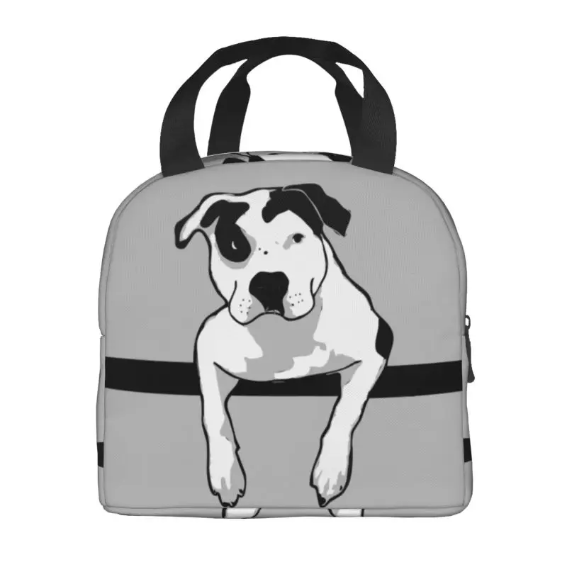 Bull Terrier Dog Thermal Insulated Lunch Bag Women Pet Lover Portable Lunch Container for Work School Travel Storage Food Box