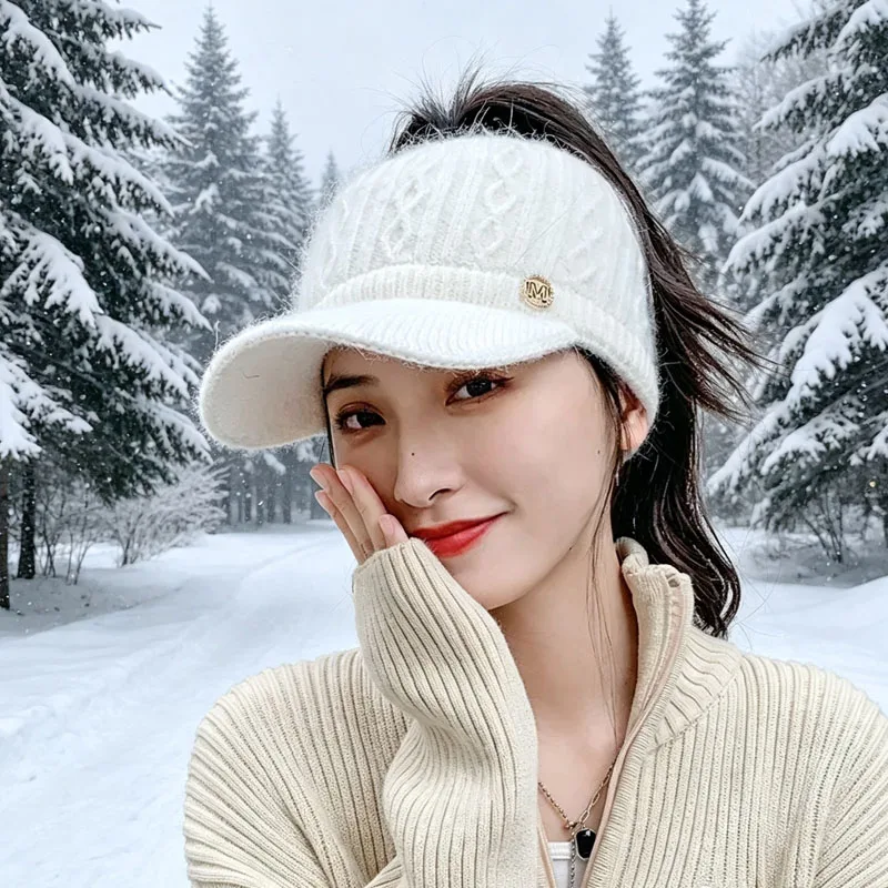 1-5PCS Knitted Velvet Beanie for Women Teens Stylish Warm Winter Outdoor Fall Cap Cozy Versatile Cold Weather Fashion Accessory