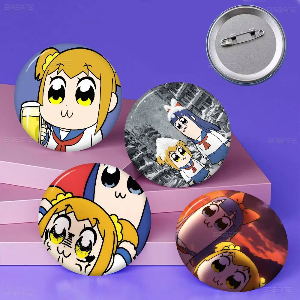 Pop Team Epic Soft Button Pin Bright Printed Icon Gift For Friends Badge Collar Brooch Lapel Pin Metal