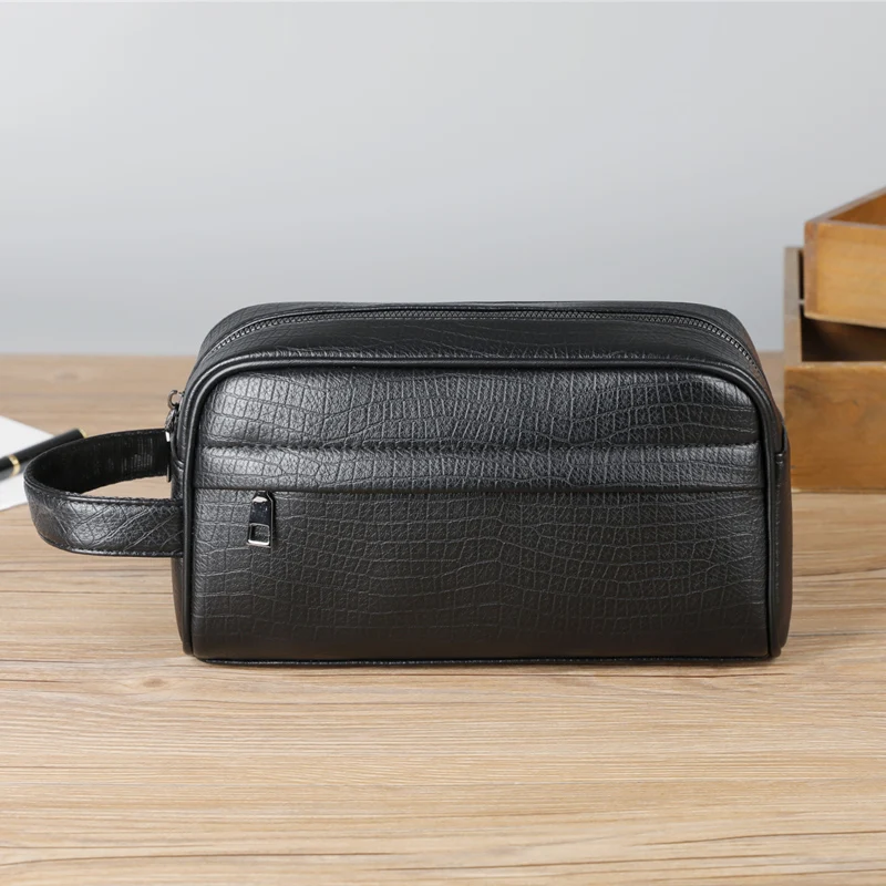 Designer Men's bag Crocodile pattern PU Clutch Bag Leisure Handbag Purse Fashion Business Clutches Men Birthday Gift Clutch Bags