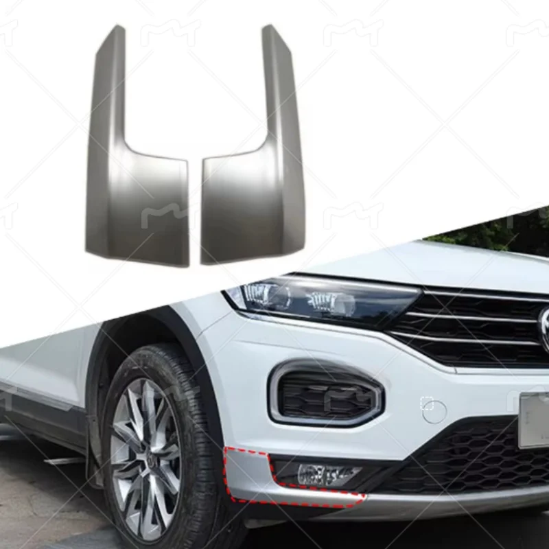 

ABS Chrome Bumper Corner Protection Trim Fog Light Eyelid Eyebrow Strip For Volkswagen VW T-ROC TROC 2018 2019 2020