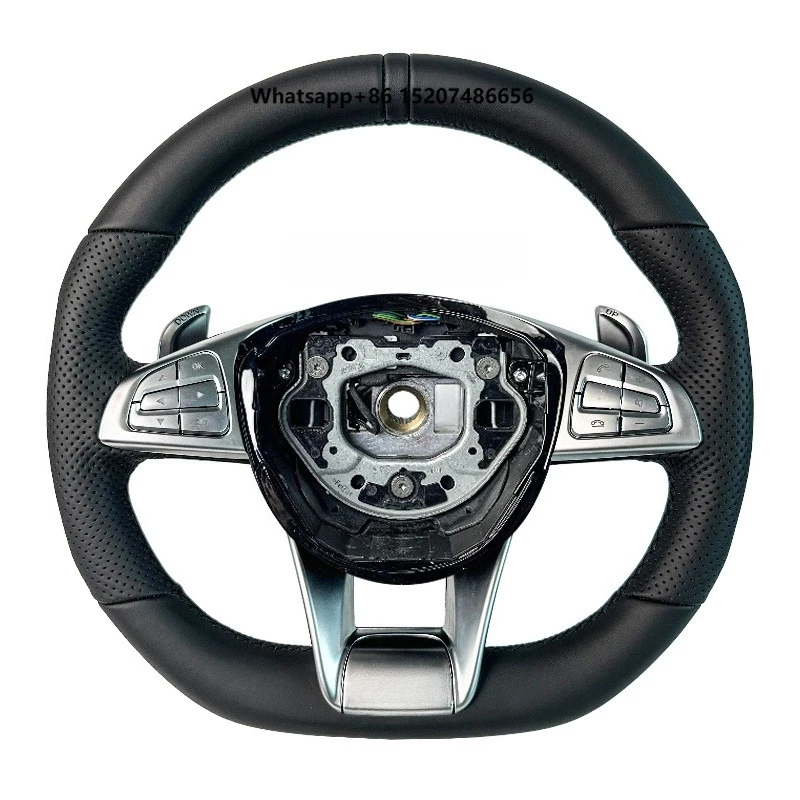 Factory Direct Car All Leather Steering Wheel for W204 W205 W167 W213 W222 W207 W212 Leather Fiber Steering Wheel
