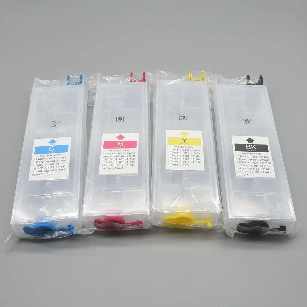 1SET Refillable Ink Cartridge for Epson WorkForce Pro WF-C5290 WF-5210 WF-5710 WF-C5790 T9451-T9454 BK CMY 320ml