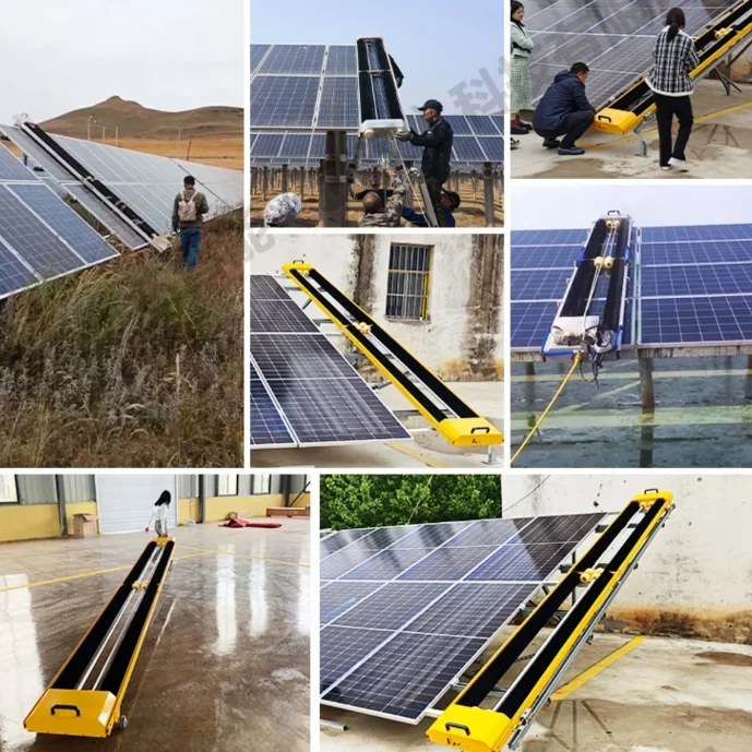 Robot de limpieza solar para equipos de limpieza de paneles fotovoltaicos totalmente automáticos