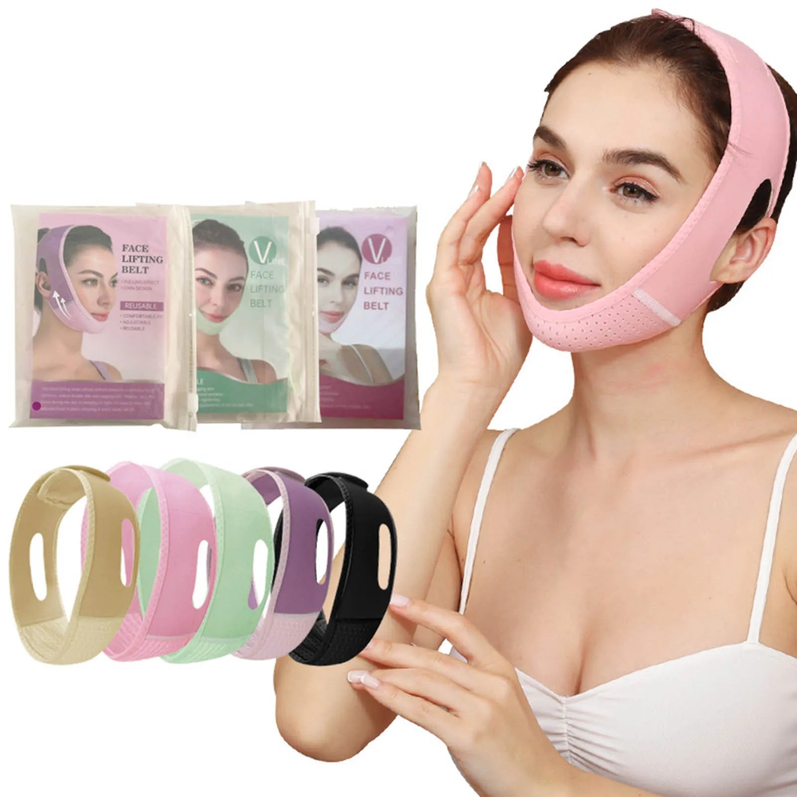 Reusable V Line Lifting Mask Facial Slimming Chin Strap for Daily Use Face Health Care