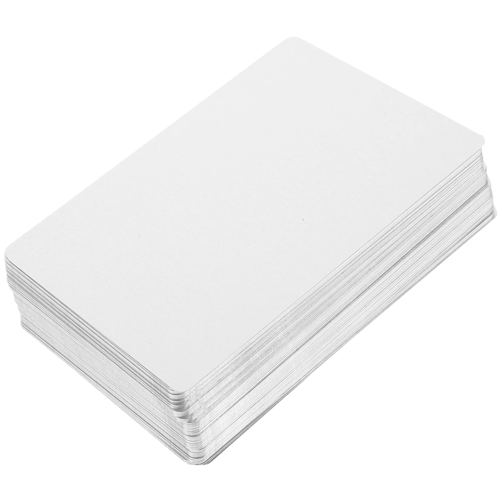 100 Uds. Tarjetas de visita de sublimación en blanco, productos en blanco redondos de aleación de aluminio para oficina