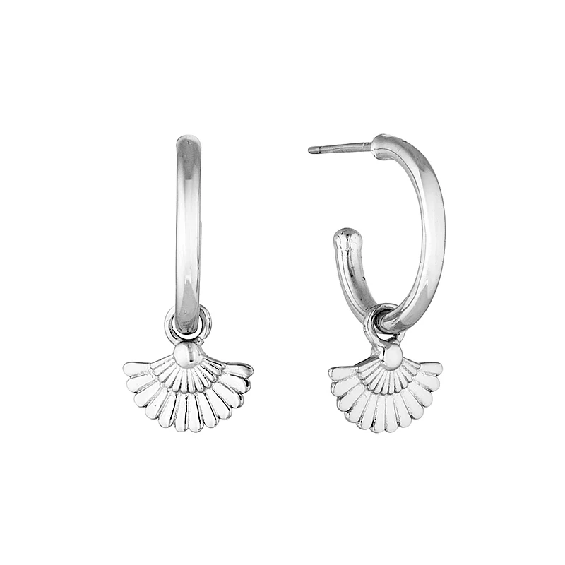 925 Sterling Silver Needle Fan Shaped Stud Earrings For Women Femme Fashion Jewelry Charm Aretes Statement Earring Girls