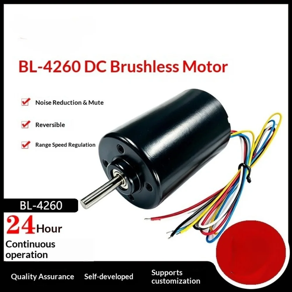 4260 Mini DC Brushless Permanent Magnet Geared Motor Hall Drive High Speed Motor DC 12v24v Built-In Drive BL