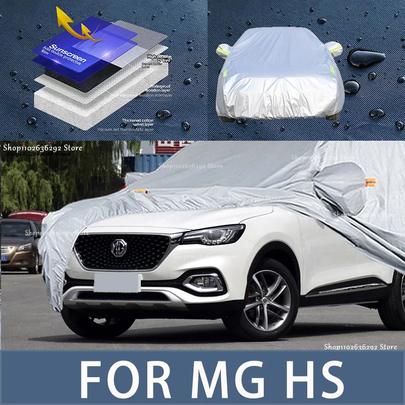 

For MG HS Outdoor Protection Full Car Covers Snow Cover Sunshade Waterproof Dustproof Exterior Car accessories