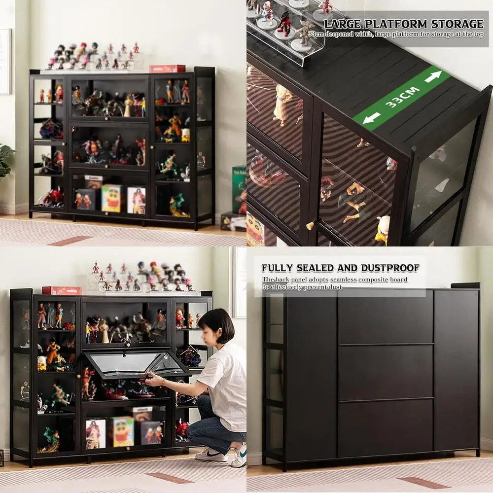 

Floor Standing Clear Acrylic Door Curio Cabinet for Figure and Collection Showcase