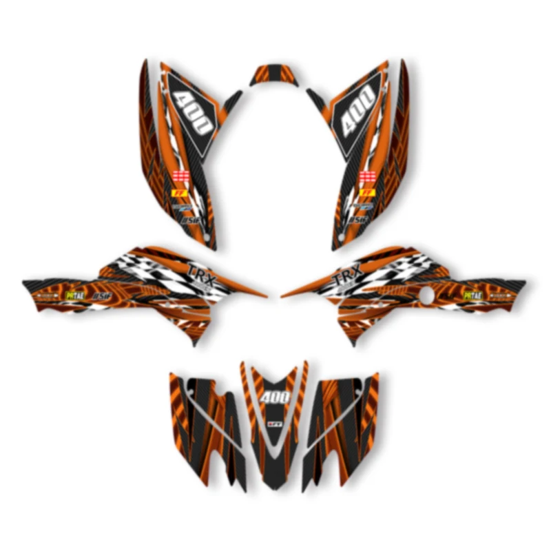 

DSMTECH Custom Motorcycle Graphics Enduro Decals Stickers Kits For Honda 2008 2009 2010 2011 2012 2013-2018 TRX400 EX 001