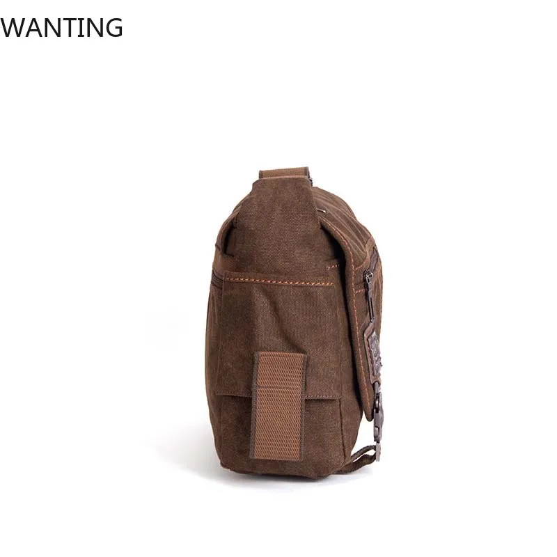 الرجال قماش متعددة الوظائف حقيبة كروسبودي حقائب اليد الرجعية ملابس السفر المقاومة حقائب كتف متنقلة الترفيه حزمة بولسا #2