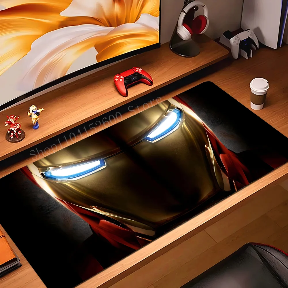 M-marvel I-Iron Man  Mousepad Mouse Mat Desk Mat With Pad Gaming Accessories Prime Gaming XXL Keyboard Pad