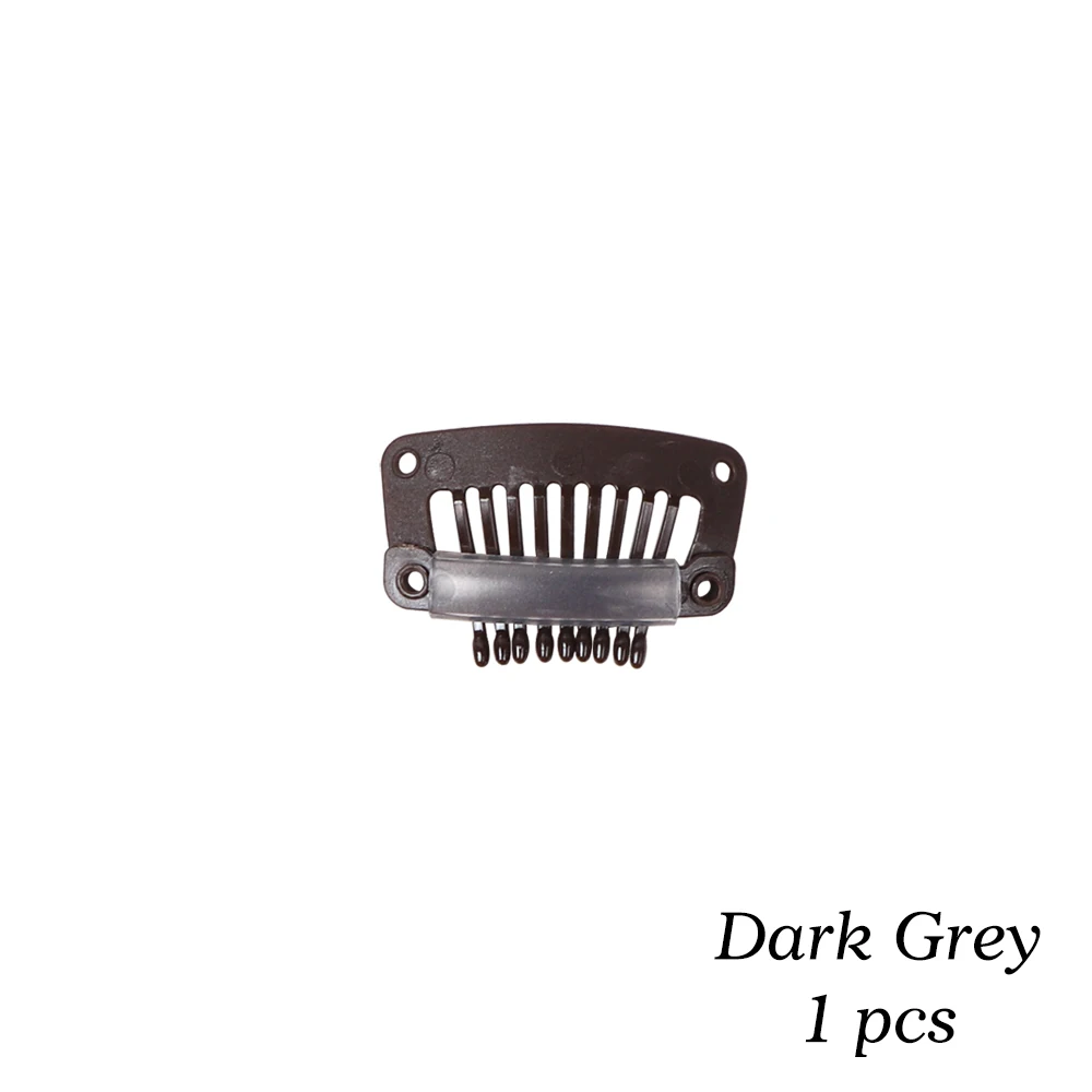 32mm Black Plastic Wig Clips, Snap Clips for Hair Extensions