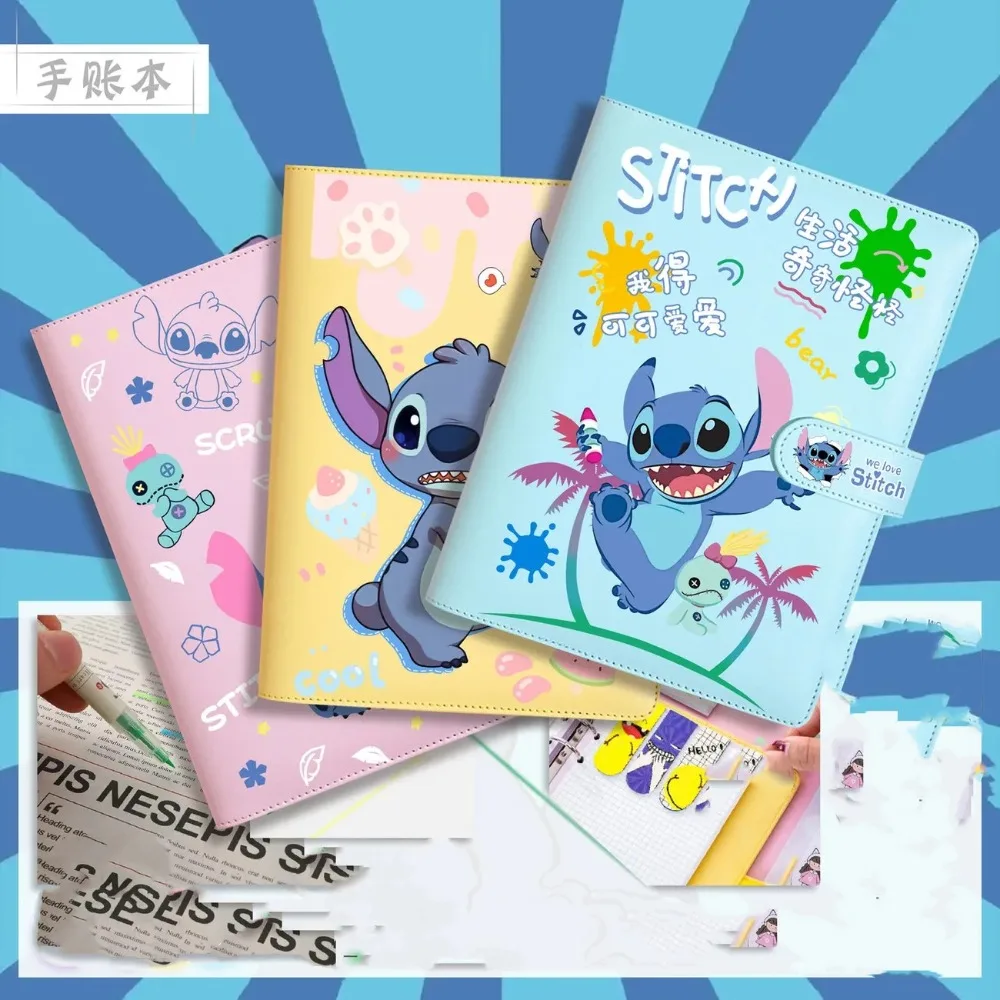 

Cartoon animation peripherals Disney Stitch Hatsune notebook cute student stationery Kawaii loose-leaf notepad hand ledger gift