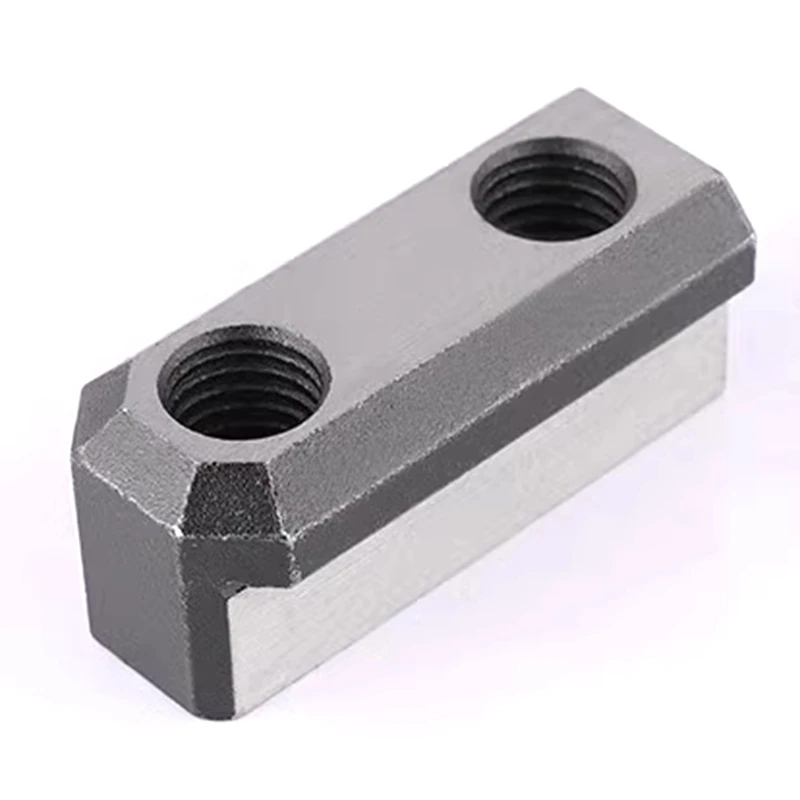 5/6/8 Inch SBT JNT Hydraulic Chuck T Block, Hollow Solid Three Jaw Jaw T Nut CNC Lathe Raw Jaw Connection Slider