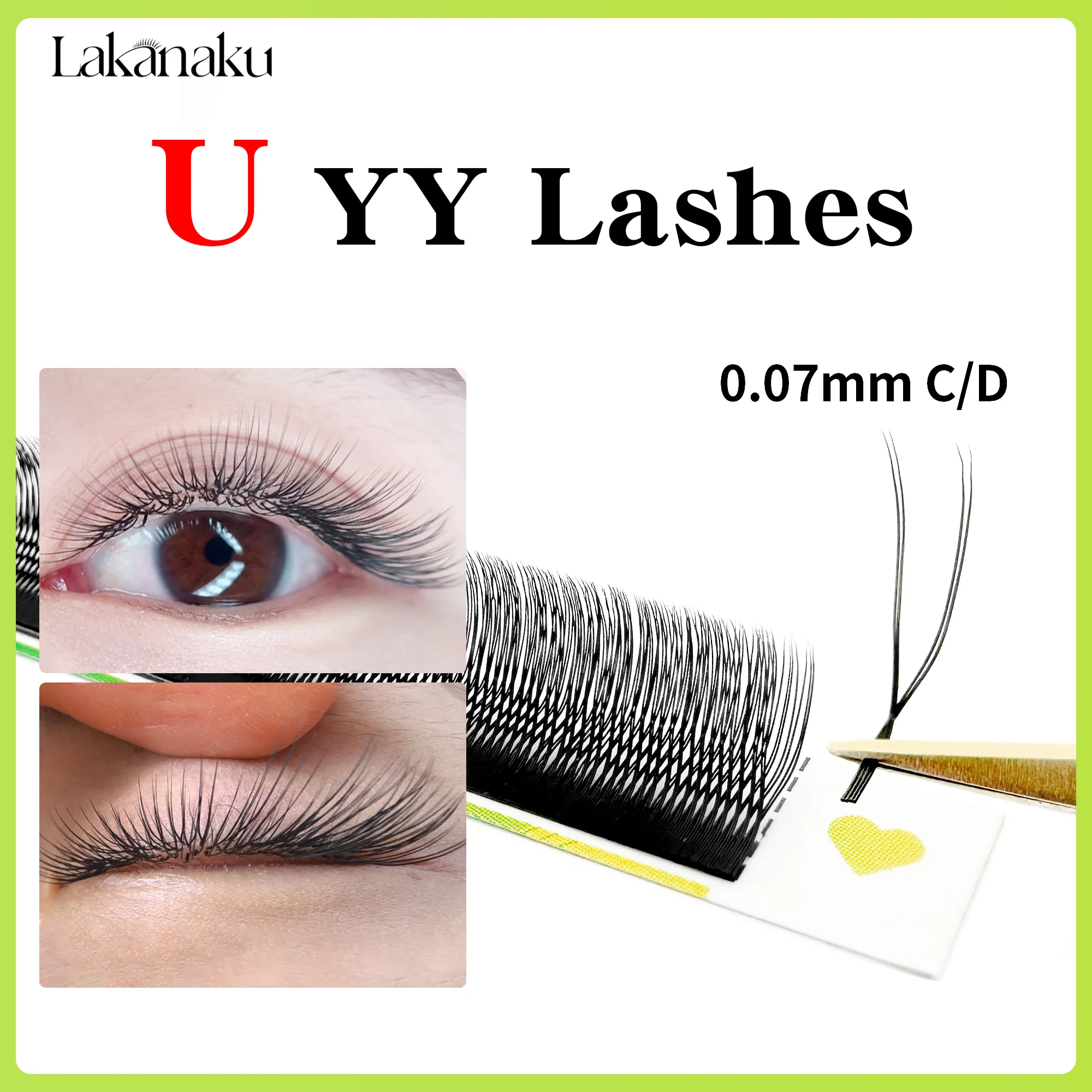 

LAKANAKU U YY Eyelashes U YY Lashes Eye Lashes Ultra Soft Premade Lash Extensions