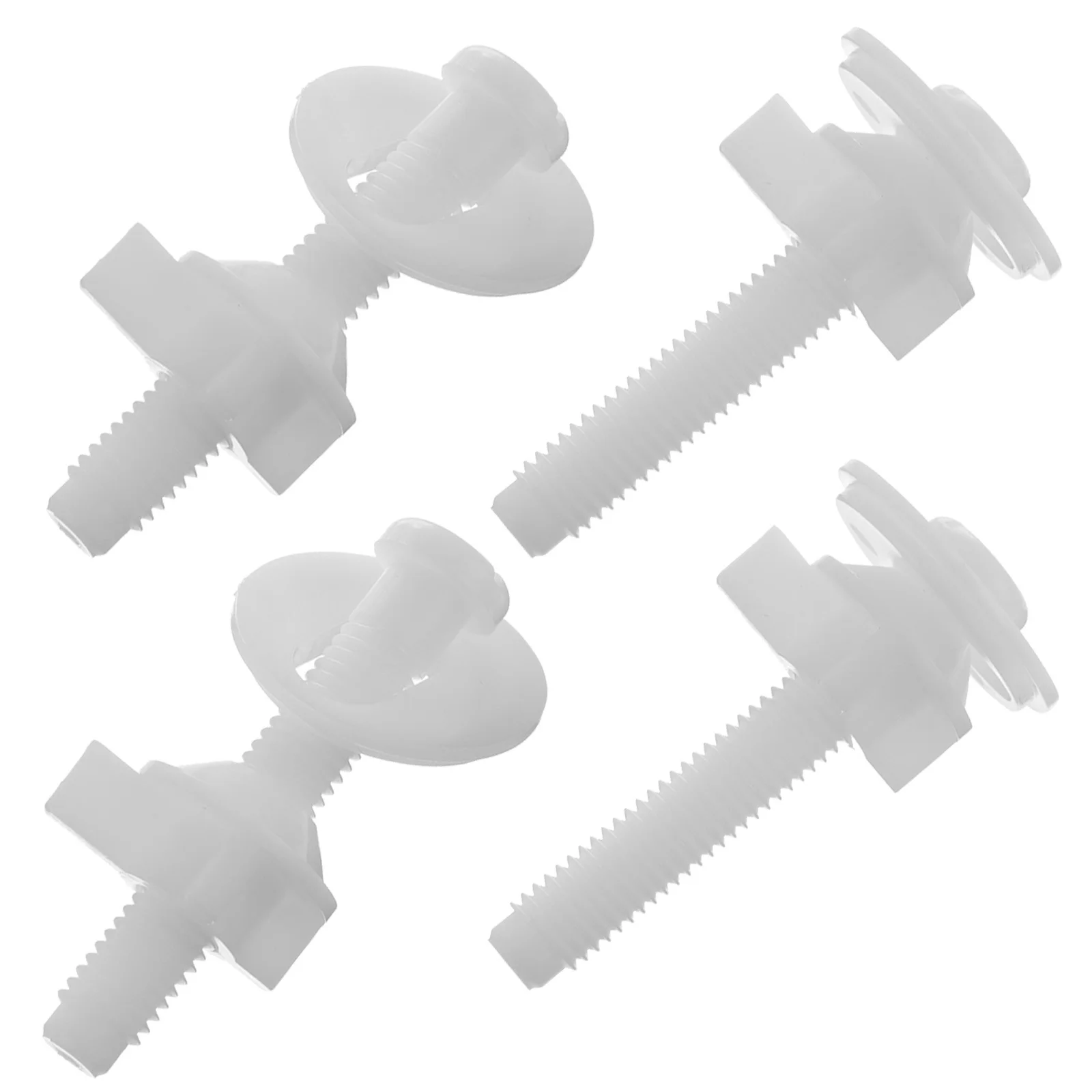 

4Pcs Toilet Seat Accessories White Plastic Fixed Bolts Replacement Screws for Toilet Seat Cover Home Hotel Use