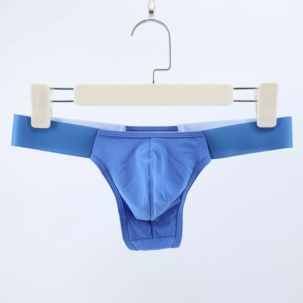 S-XL Available Men Wide Belt Stretch Underwear Breathable Fitness Comfortable G-String Thong Bikini Briefs