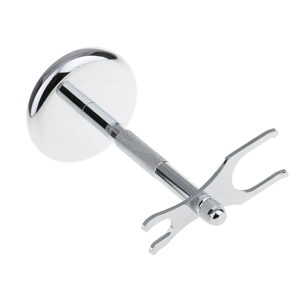 Double Ended Shaving Brush Holder Stainless Steel Stand Shaver Organizer for Men’s Beard Grooming Kit