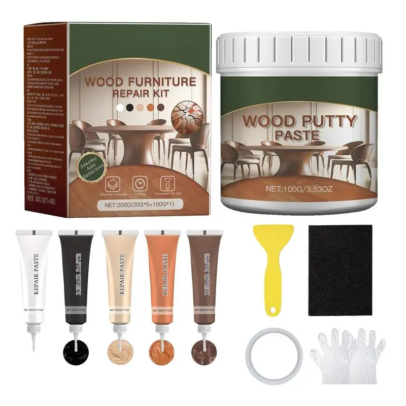 Wooden Furniture Repair Kit Stainable Wood Cracks Filler Wood Furniture Repair Kit Long Lasting Putty Wood Furniture Repair