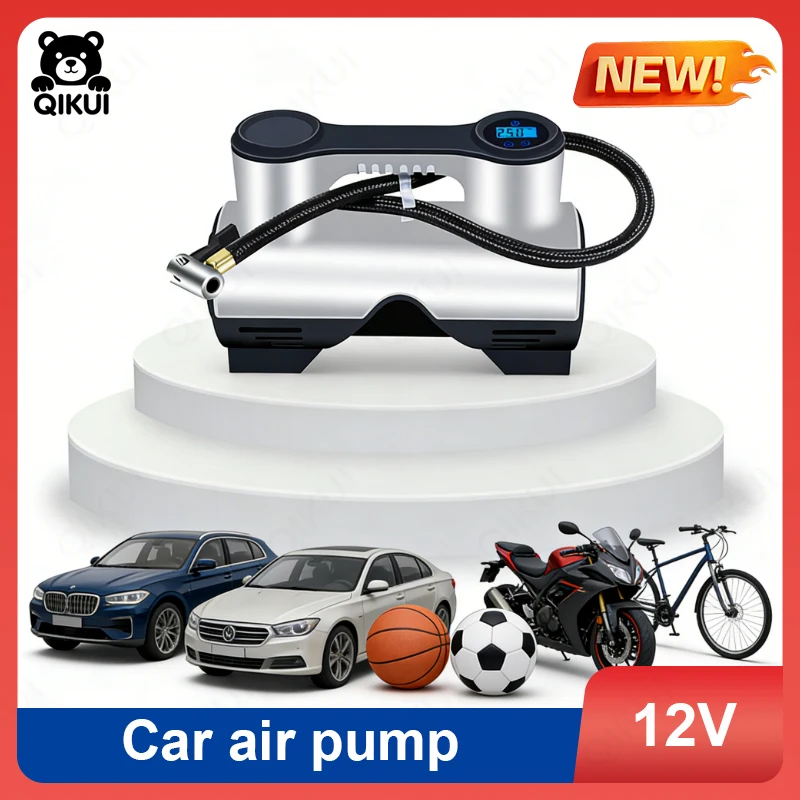 

Портативное автомобильное аварийное зарядное устройство для 12-вольтовых автомобилей с функцией запуска двигателя, встроенным компрессором, цифровым дисплеем и быстрой зарядкой