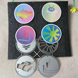 New Circular Label metal cutting die mould scrapbook decoration embossed photo album decoration card making DIY handicrafts