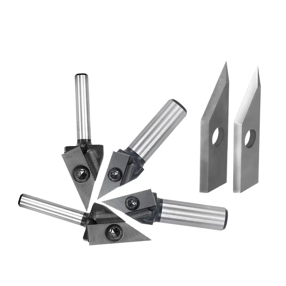 CNC Insert V-Groove Slotting Router Bit 45 Degree V Bit 1/4\