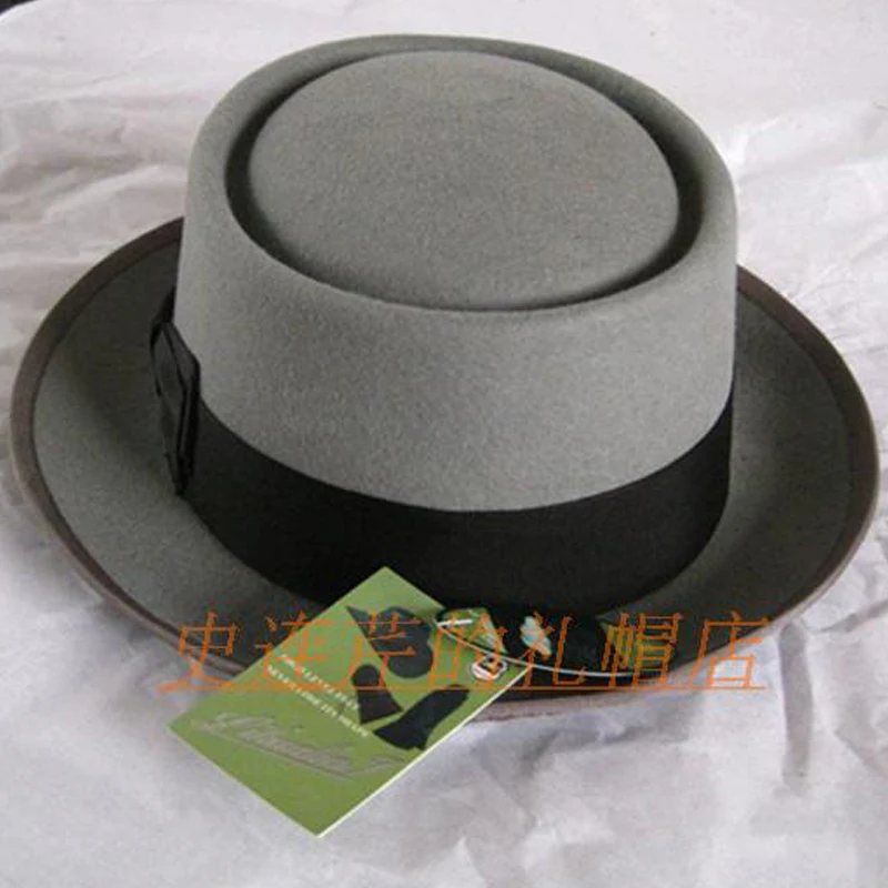 

LIHUA Brand 100% Wool Hat , Fashion Dome Bowler Hat With Warped Edge Design ,Big Head For Men Women