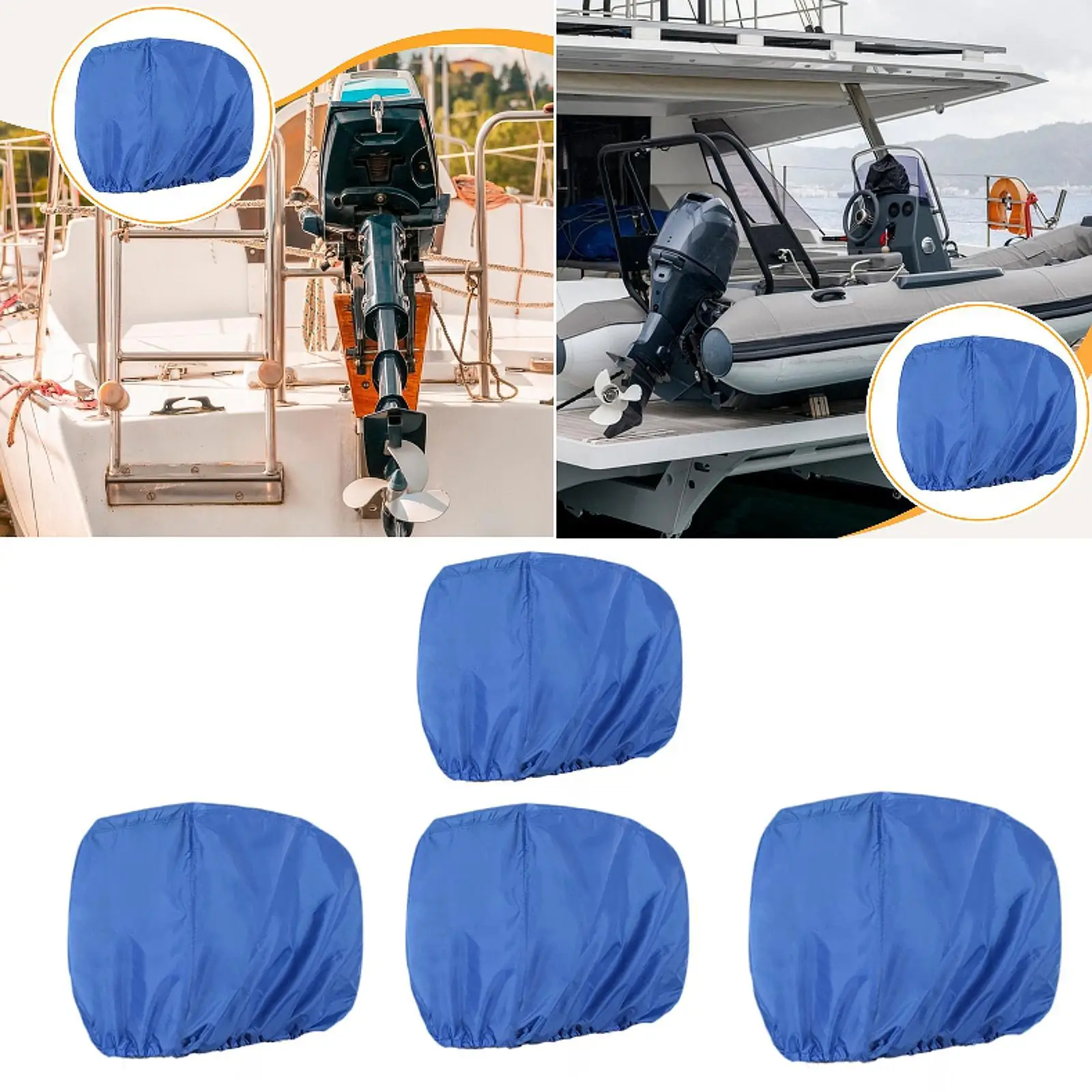 Heavy Duty Outboard Motor Cover Universal Waterproof 210D Oxford Boat Engine Shield for Outdoor Use