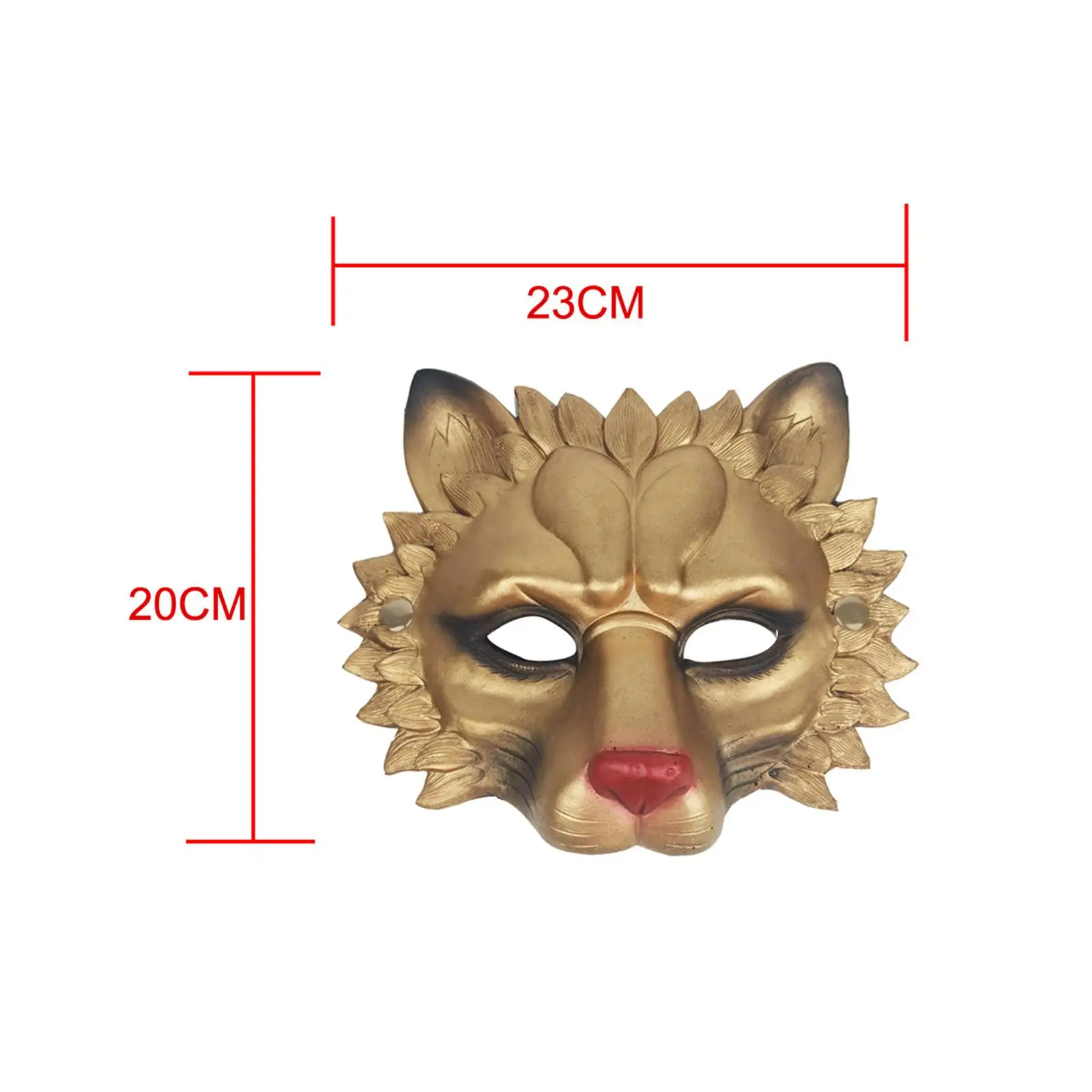 Masque de Lion demi-visage, fourniture décorative Durable 3D pour mascarade d'halloween, masque de Lion en mousse PU, fournitures de fête pour Costume adulte